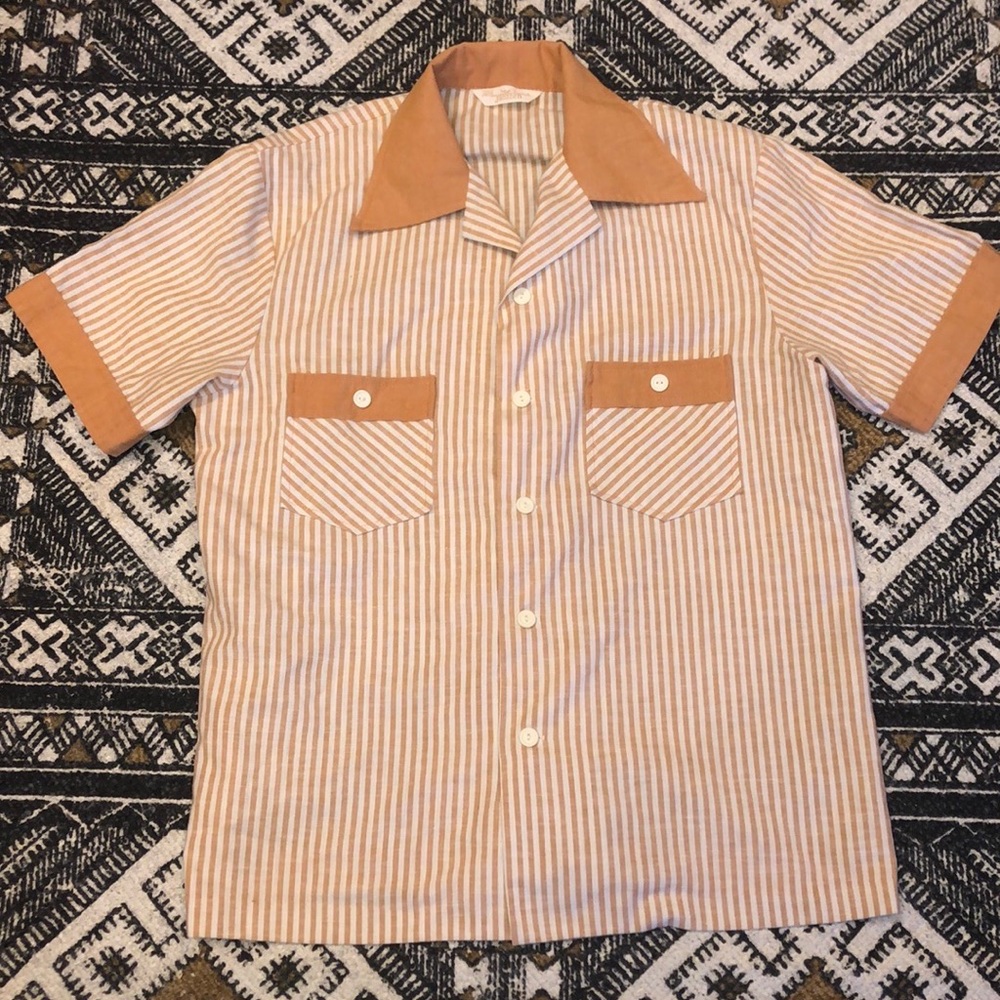 Jantzen vintage dad bowling button down shirt
